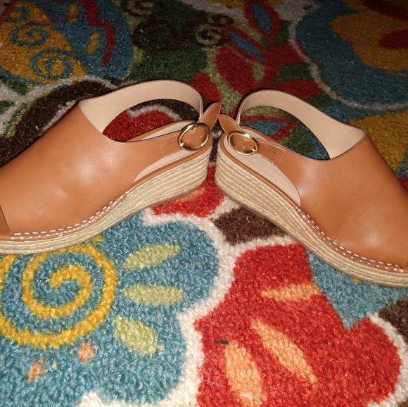 🤎 NWOT Wedge Sandals 🧡 Massini Maria Open Toe - Picture 6 of 7